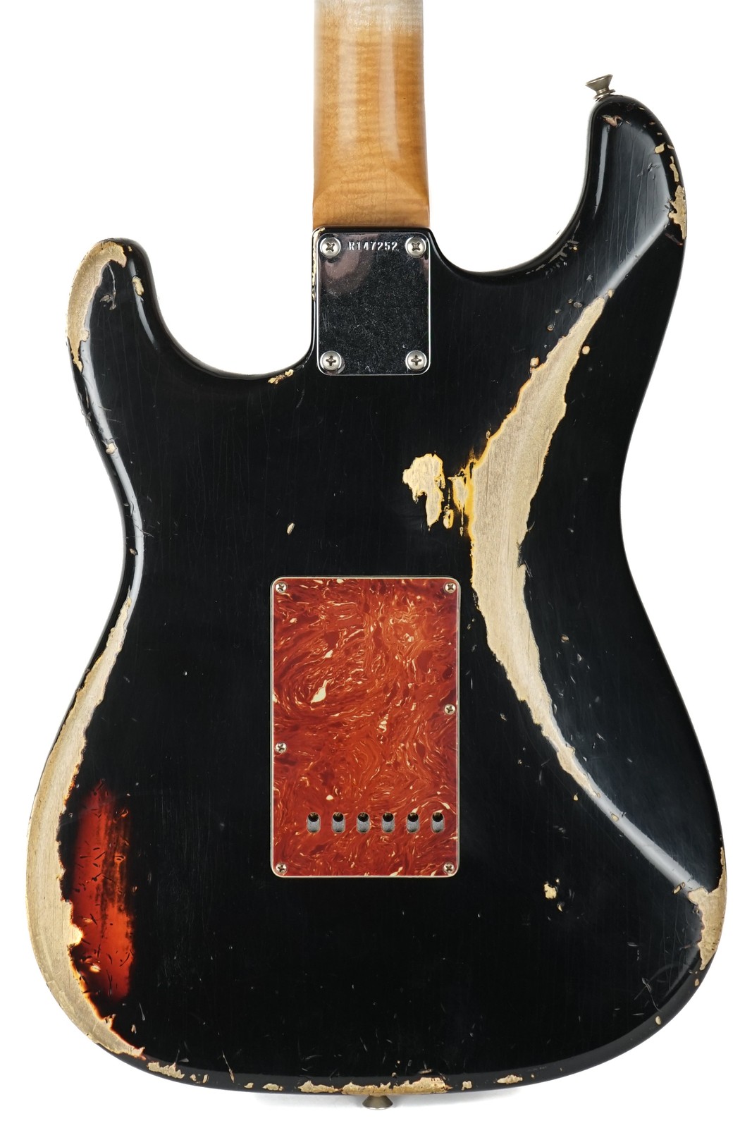 New Fender CS Masterbuilt 1960 Stratocaster Heavy Relic Black over Sunburst