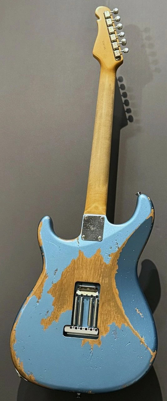 Sugi Stargazer SSS Alder/Vintage Rosewood FB/Ice Blue Metallic Heavy Aged 3.4kg