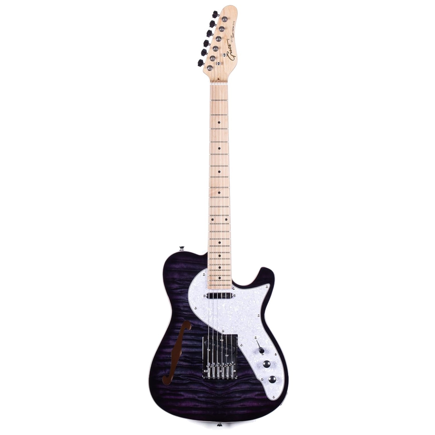 Semi-Hollow Electric Guitar, Chrome Hardware