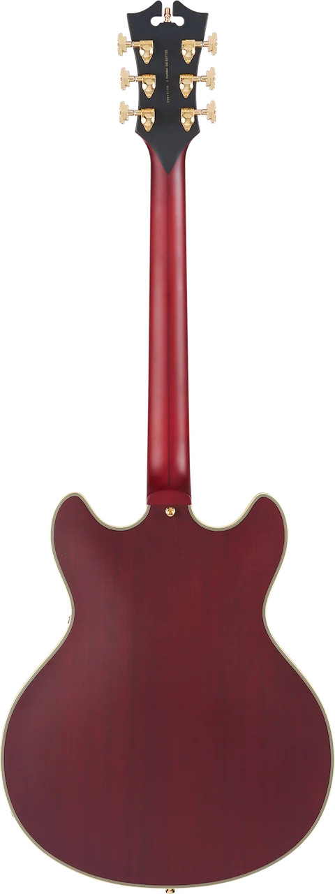 D’Angelico Deluxe DC Semi-hollowbody Electric Guitar – Satin Trans Wine