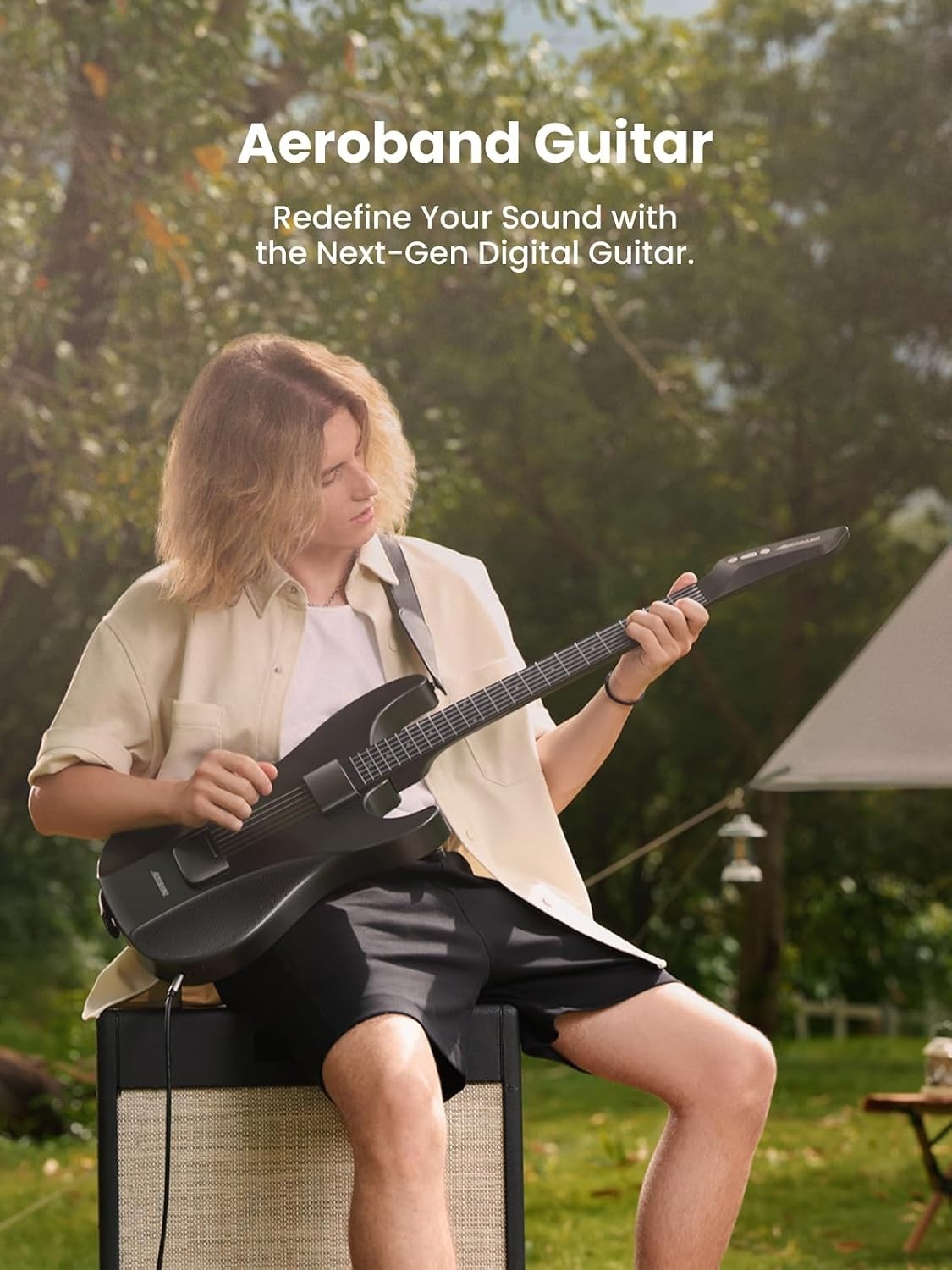 Guitar Smart Guitar With Silicone Strings, Travel Silent Guitar With Detachab…