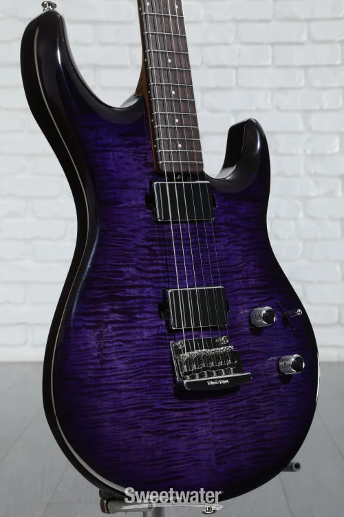 Ernie Ball Music Man Luke 4 HH Electric Guitar – Transparent Purple Burst with
