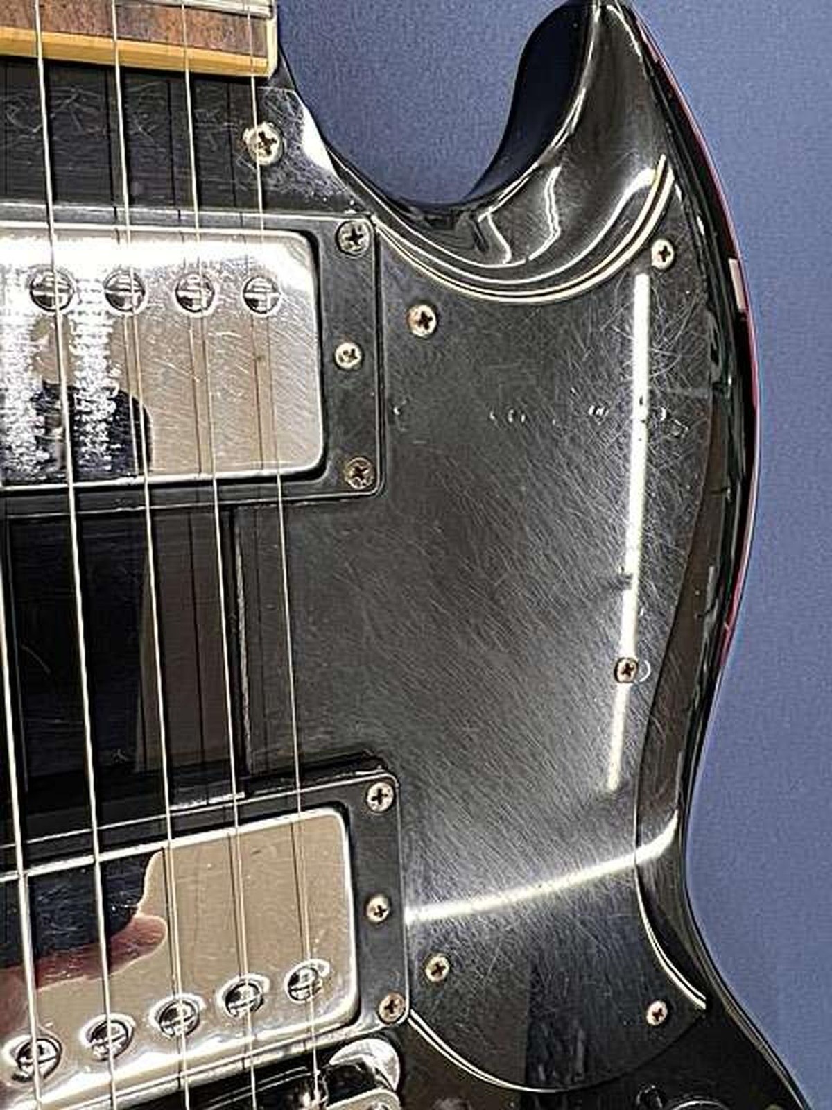 GRECO SG Used 1982–1990 Mahogany body Mahogany neck Rosewood fingerboard Black