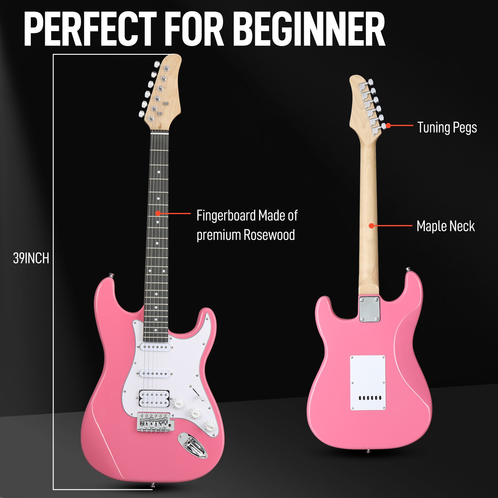 Ktaxon GST H-S-S Pickup Electric Guitar Kit with 5W AMP With Bag