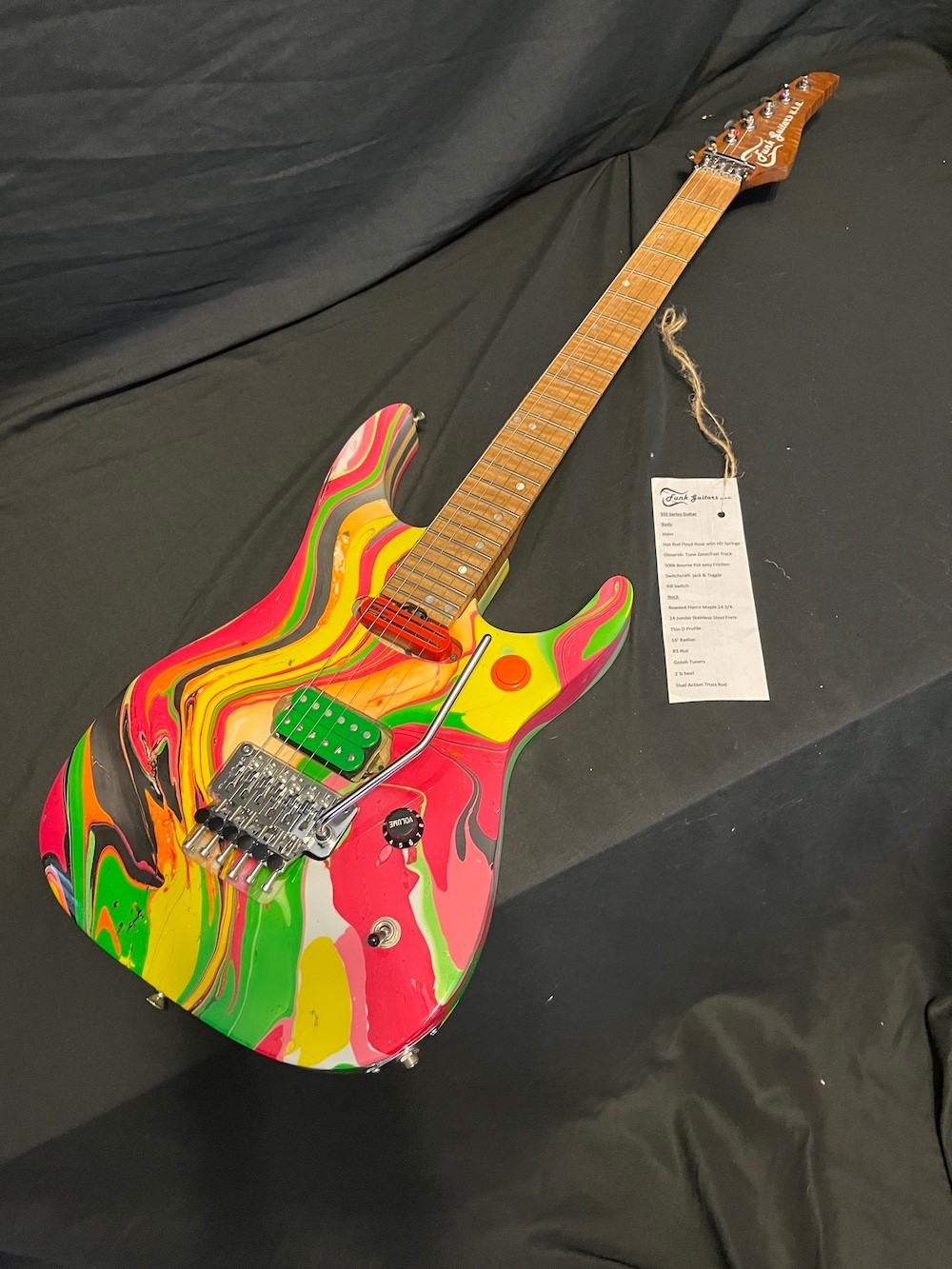 Funk Guitars USA Triple S Series Super Strat Guitar Multi-Swirl Finish