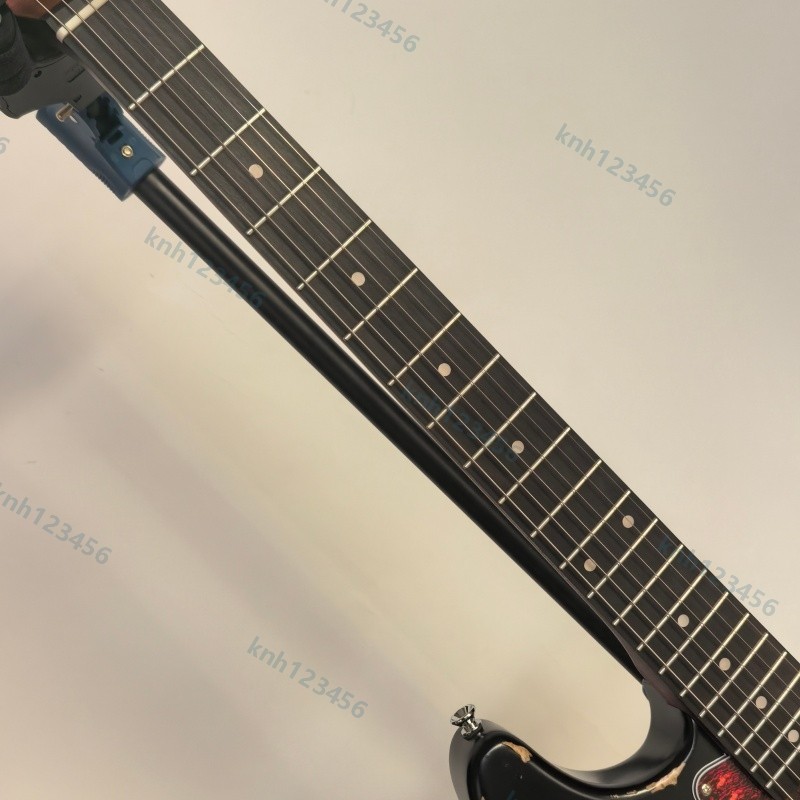 Heavy Aged Solid Body Electric Guitar Stainless Rounded Fret Edge Bone Nut Local