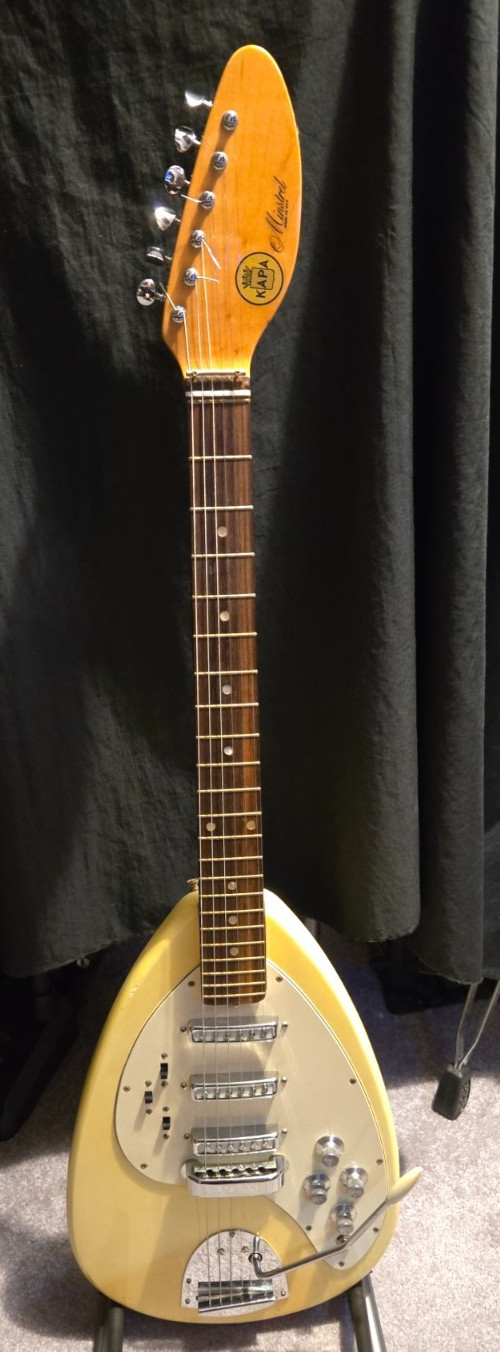 1960’s KAPA MINSTREL Tear Drop 3 Pick Up Electric Guitar- Vox MK lll (3) Clone
