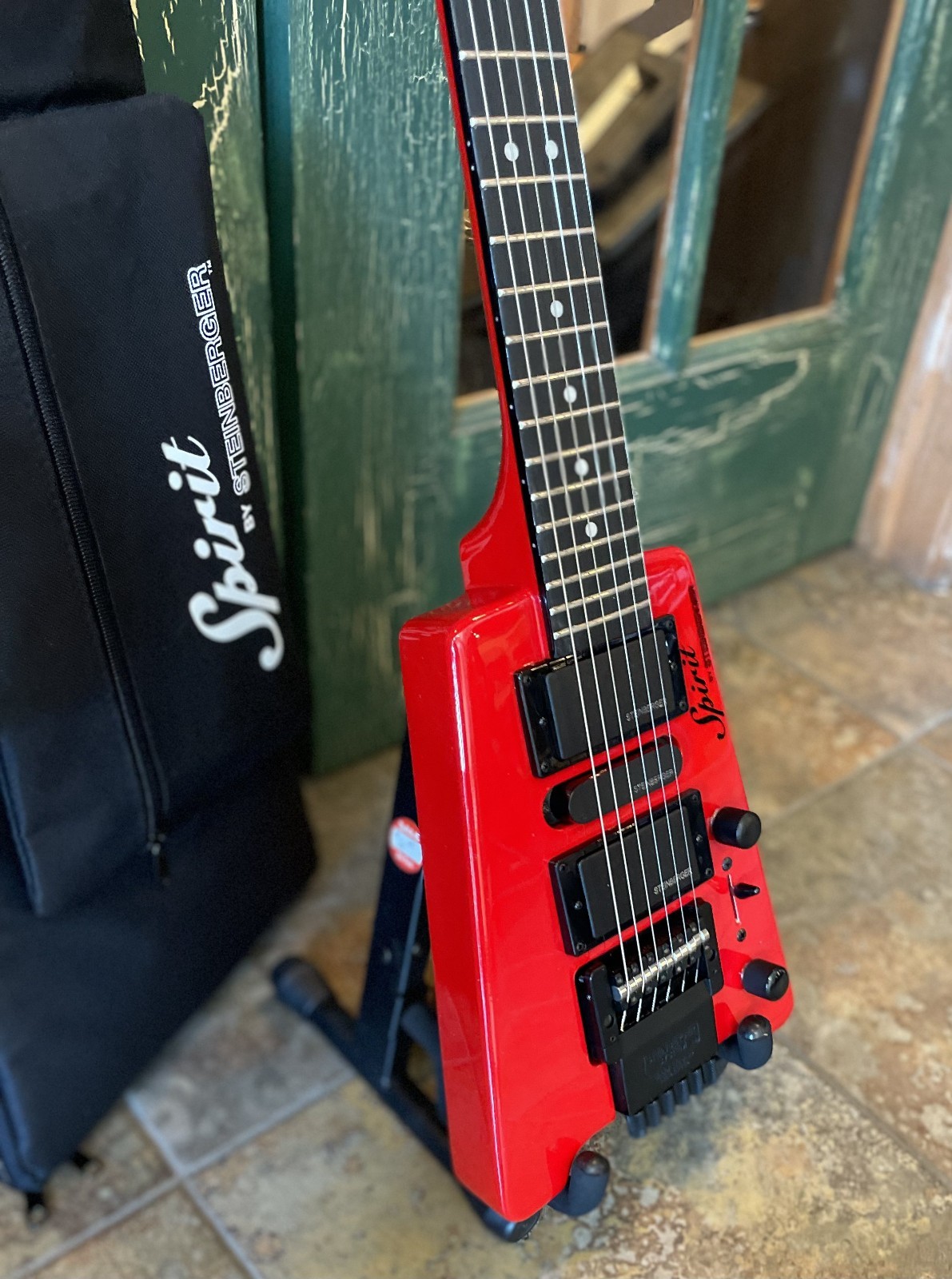 Steinberger Spirit GT-Pro HSH Electric Guitar in Hot Rod Red w/ Steinberger Bag