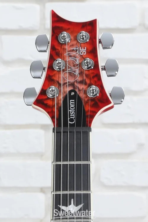 PRS SE Custom 24-08 Quilt Top Electric Guitar – Charcoal Cherry Burst