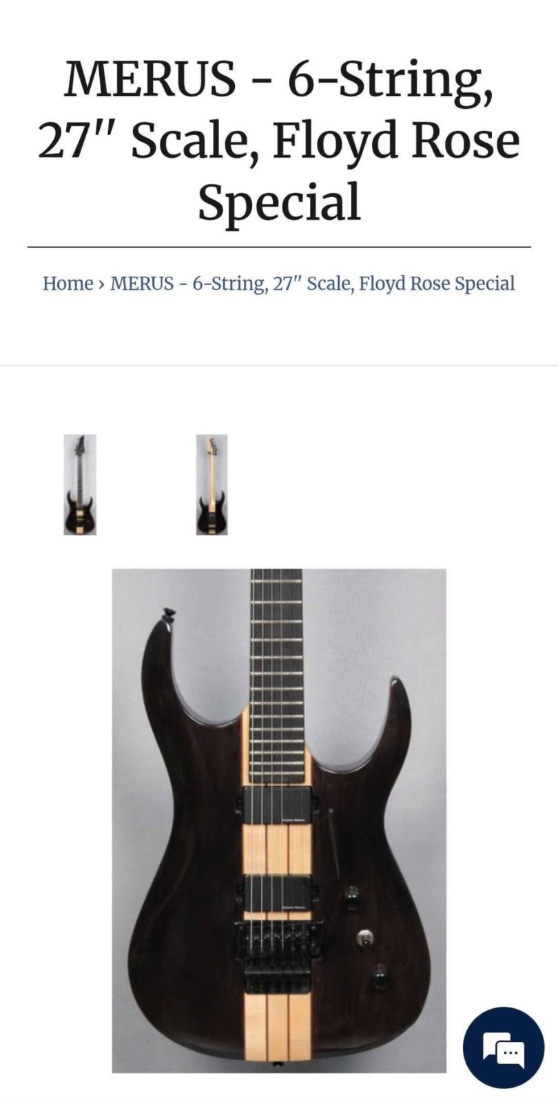 Halo Merus 6 String Baritone Guitar