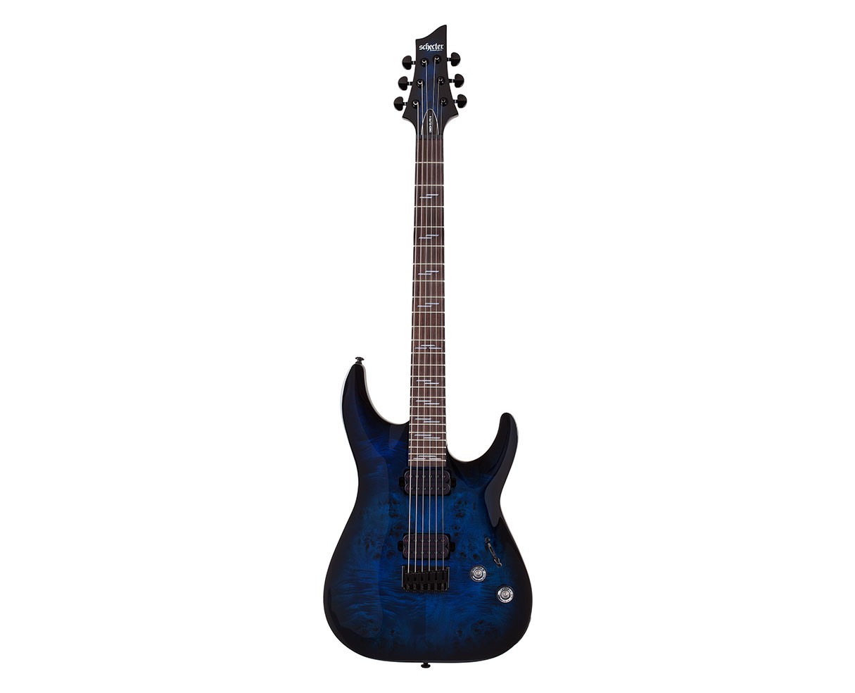 Schecter Omen Elite-6 Electric Guitar – See Thru Blue Burst – Open Box