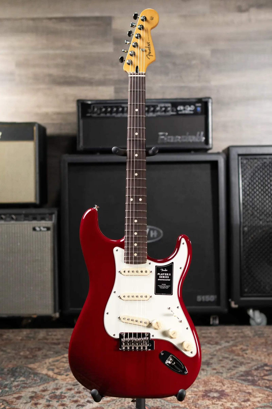Fender Player II Stratocaster Electric Guitar – Transparent Cherry Burst