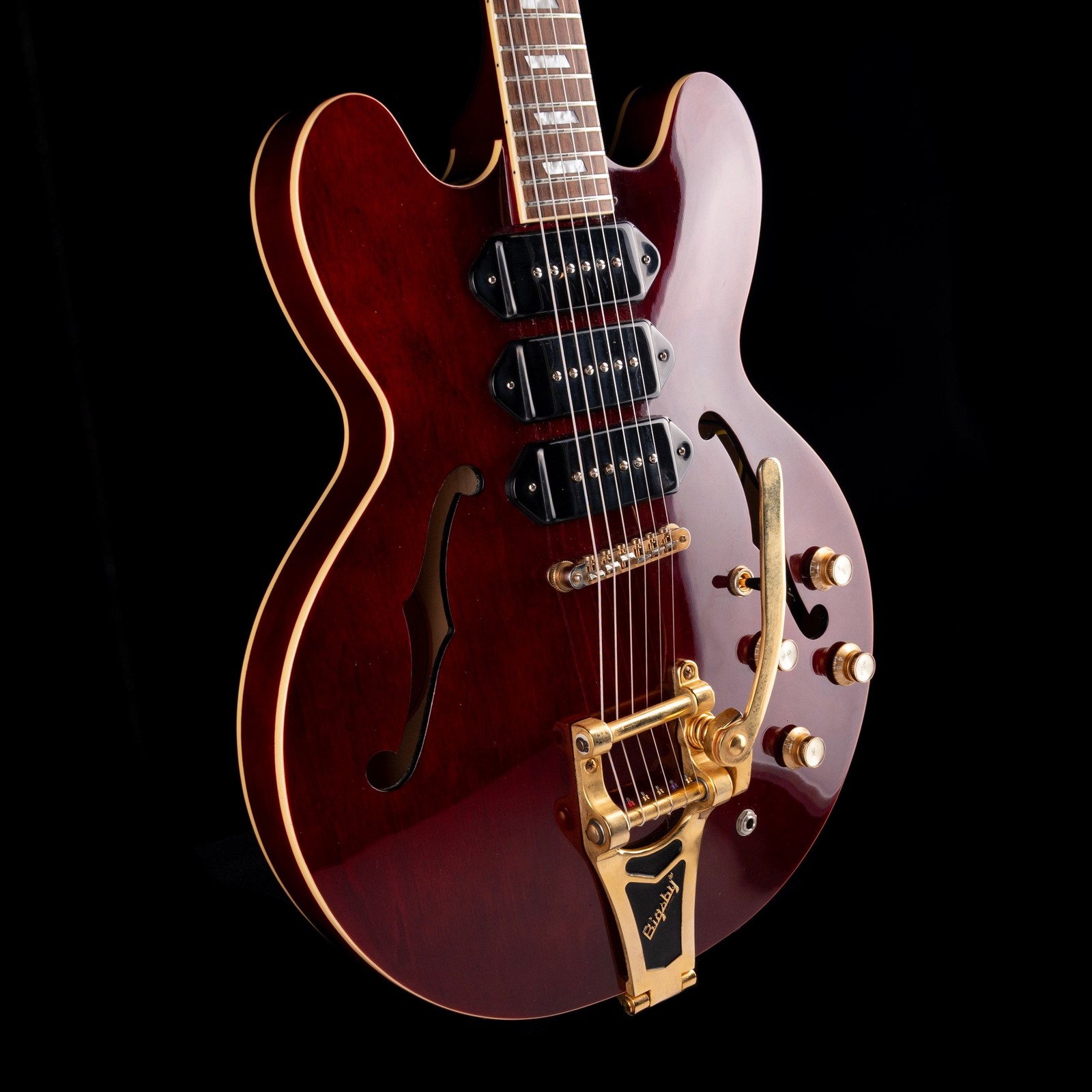 Pre-Owned 2009 Epiphone Riviera P93 WR Wine Red With OHSC