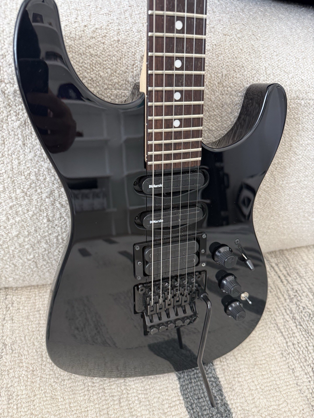 Rare MIJ Fender Strat by Fender 24-Fret HSS Floyd Rose Black w/ Gig Bag