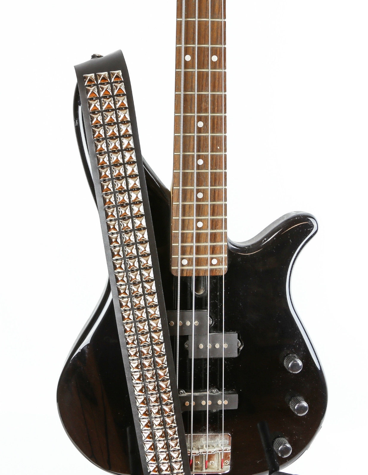 Studded Punk Rock Guitar Strap Genuine Leather Goth Metal Electric Bass USA Made