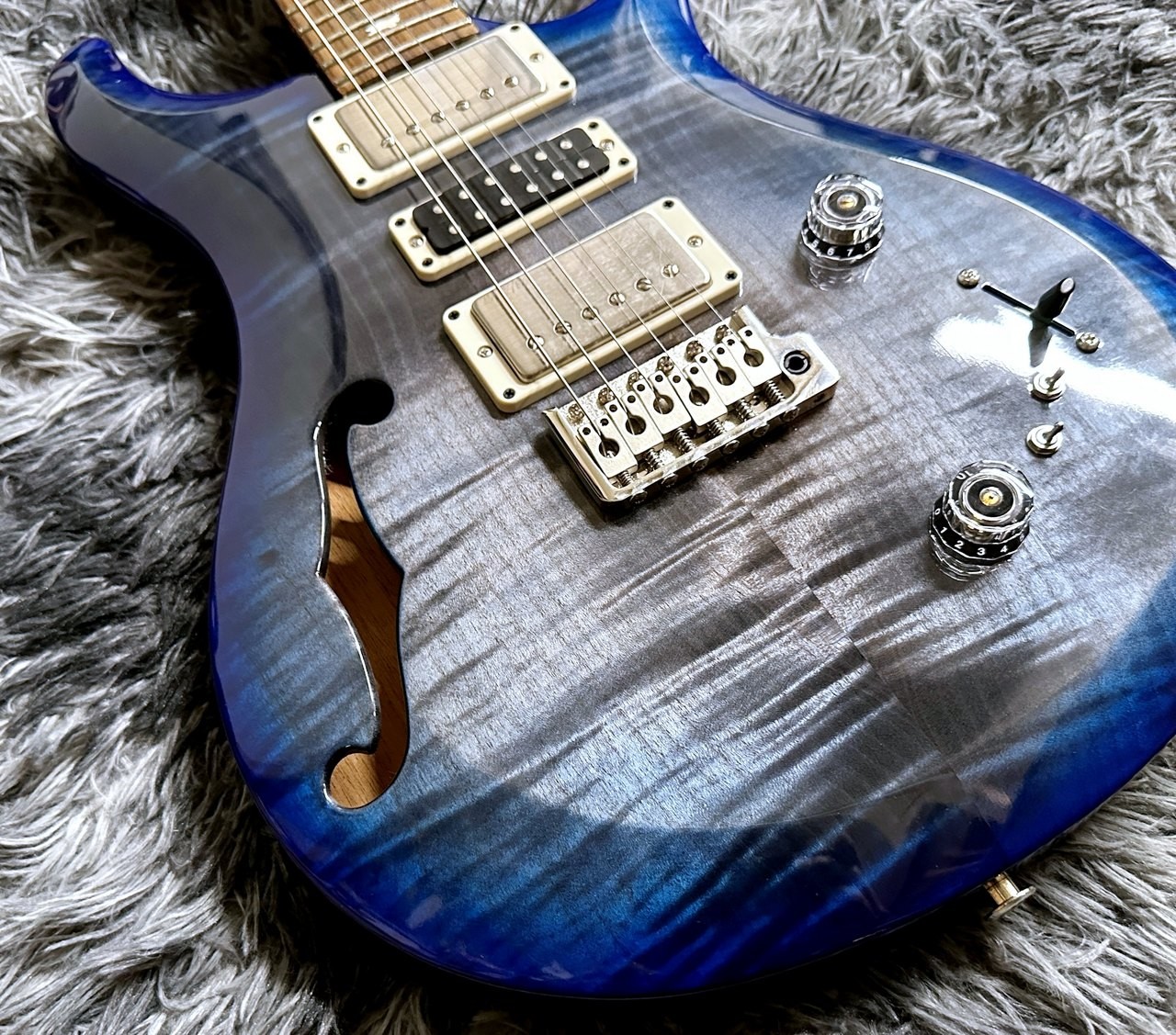 Paul Reed Smith (prs) S2 Special SEMI-HOLLOW Faded Gray Black Blue Burst Used El