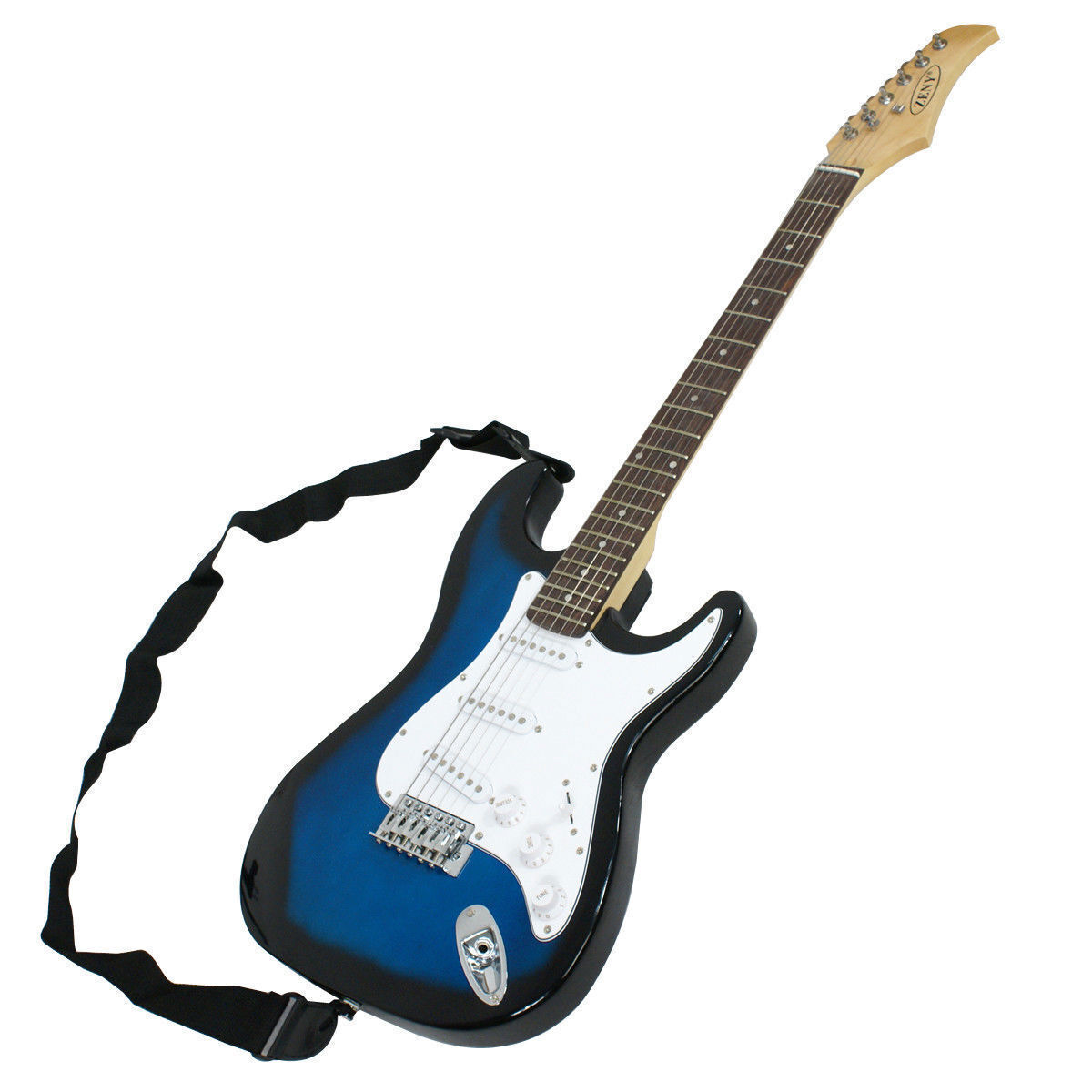 39″ Full Size Electric Guitar with Amp Case Accessories Pack for Beginner Blue
