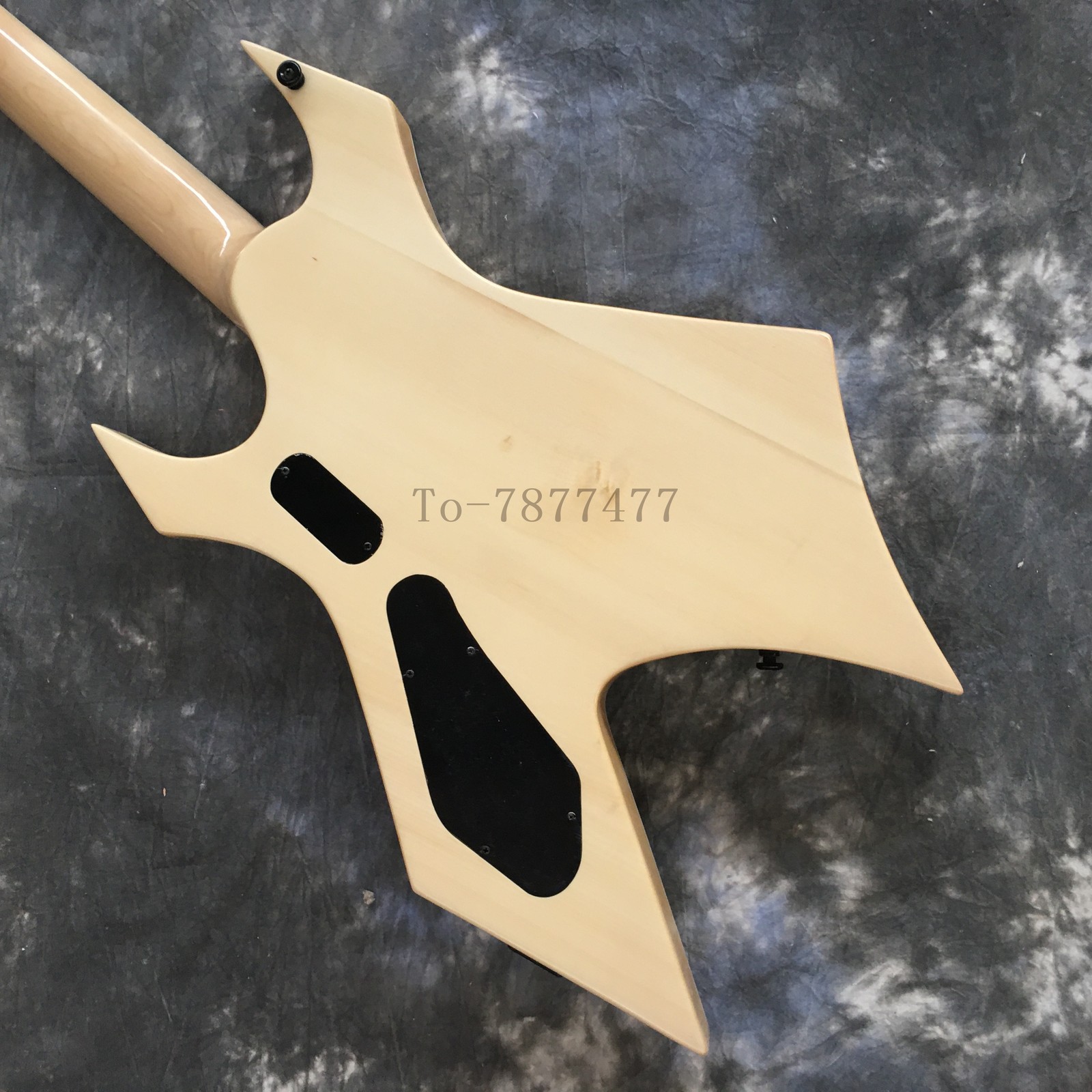 Nature BC Warlock Electric Guitar Spalted Maple HH Pickups Ablone Binding