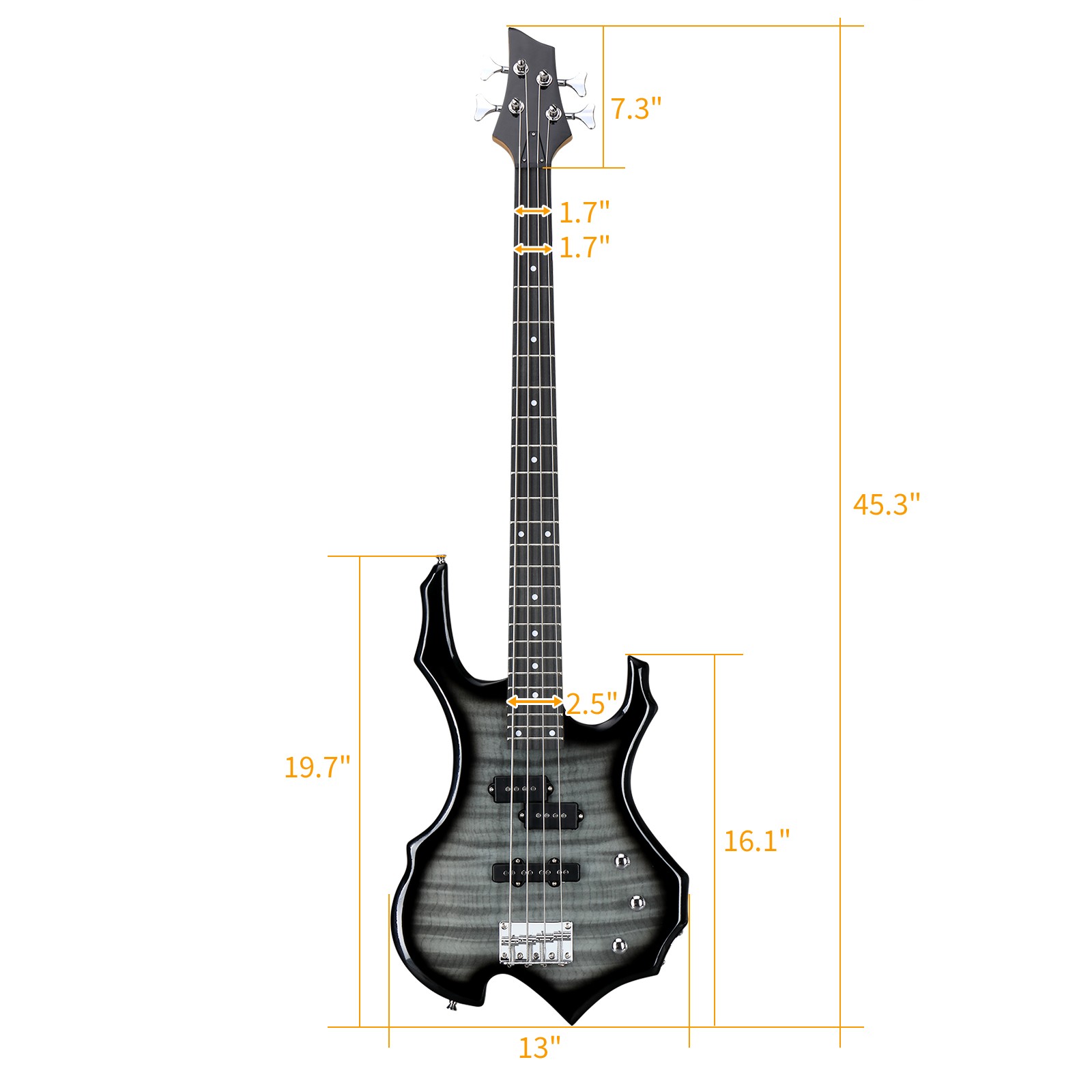Ktaxon 46 Inch Full Size Electric Bass Guitar School Band With 15W AMP Kits