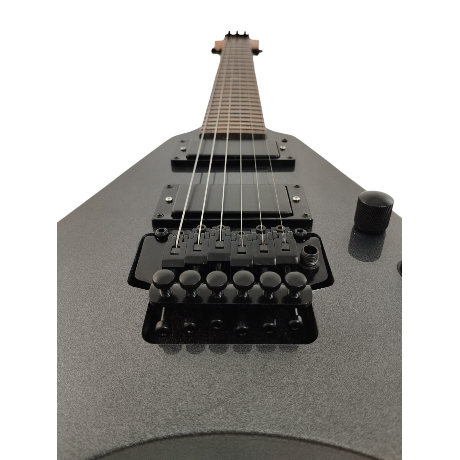 Haze HSFV 1940-J, Solidwood Gun Metal Grey, 6-String Electric Guitar