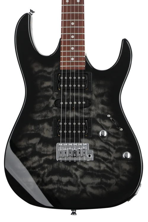Ibanez Gio GRX70QA – Transparent Black Sunburst