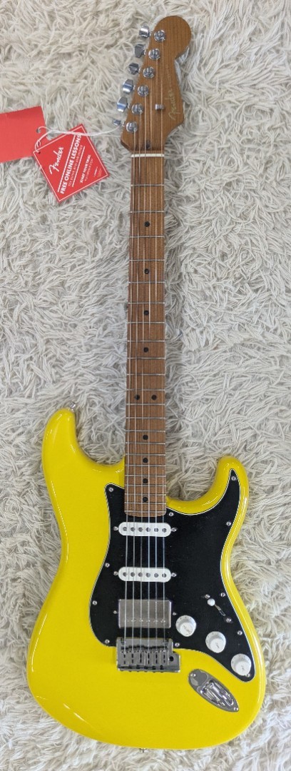 Fender Ltd Edit Ultra II Strat HSS Graffiti Yellow -w/Duncan Antiquity Humbucker
