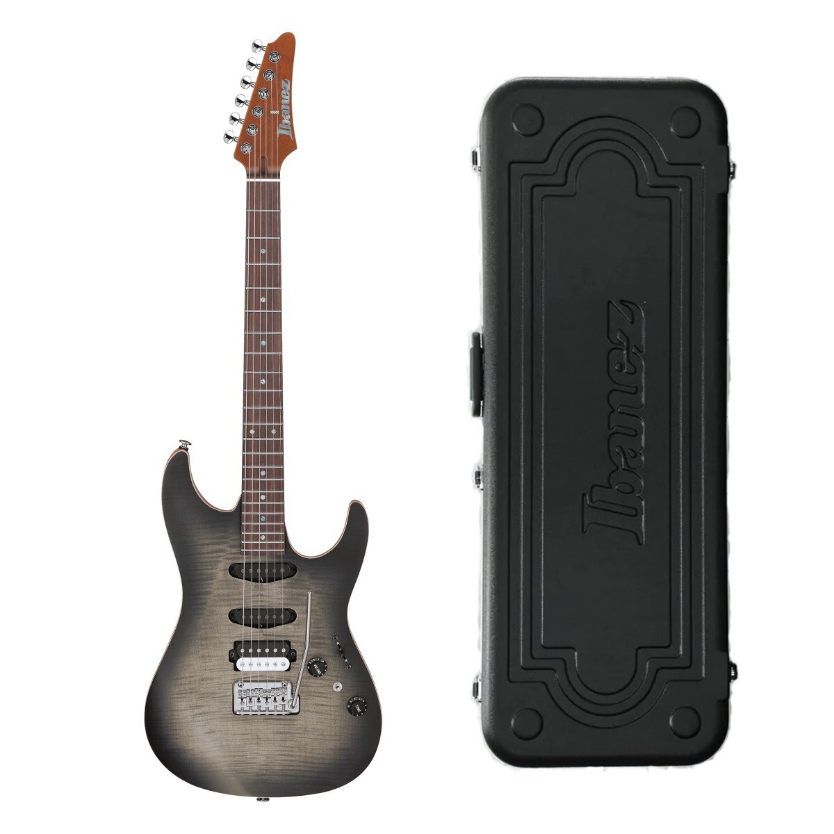 Ibanez TQM2 Tom Quayle Signature Guitar Charcoal Black Burst Flat + Case B-STOCK