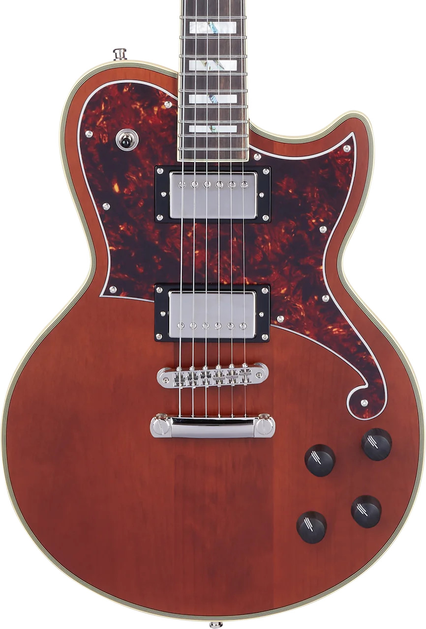 D’Angelico Deluxe Atlantic Electric Guitar – Matte Walnut with Stopbar Tailpiece
