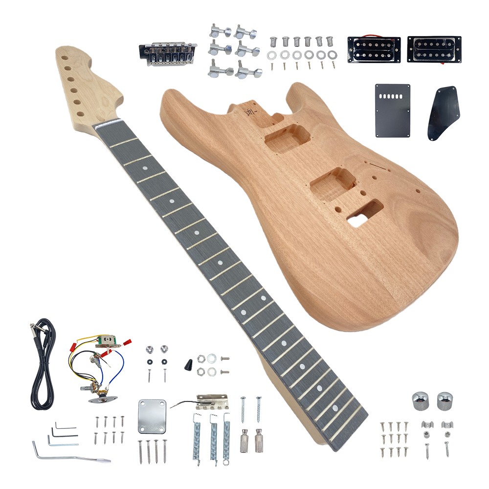 New Electric Guitar Kit Mahogany with hardward Rosewood Fretboard DIY