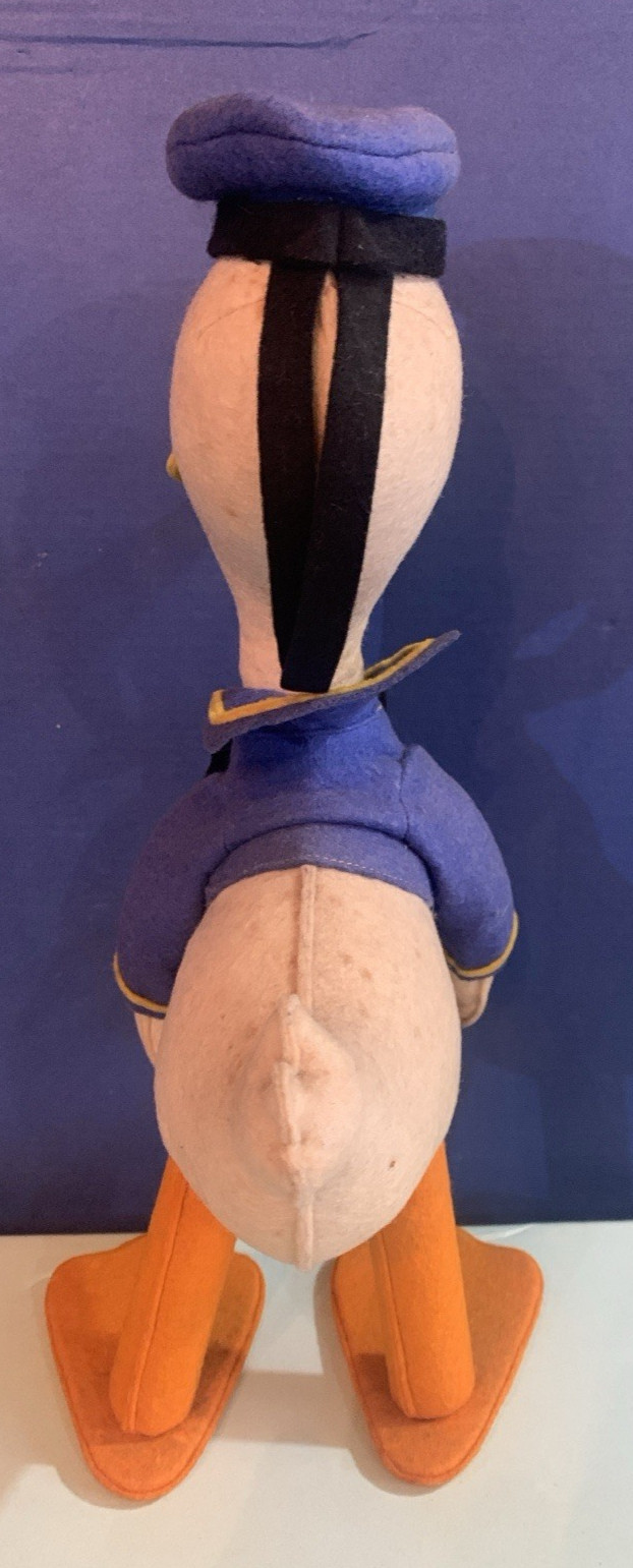 VINTAGE TOY DOLL FELT DONALD DUCK WALT DISNEY LENCI TURIN 1950s no lars