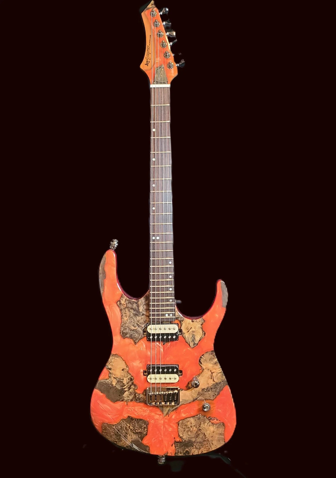 Leo Jaymz Monsoon Series Electric Guitar — Burl Resin Top, Dual Humbuckers