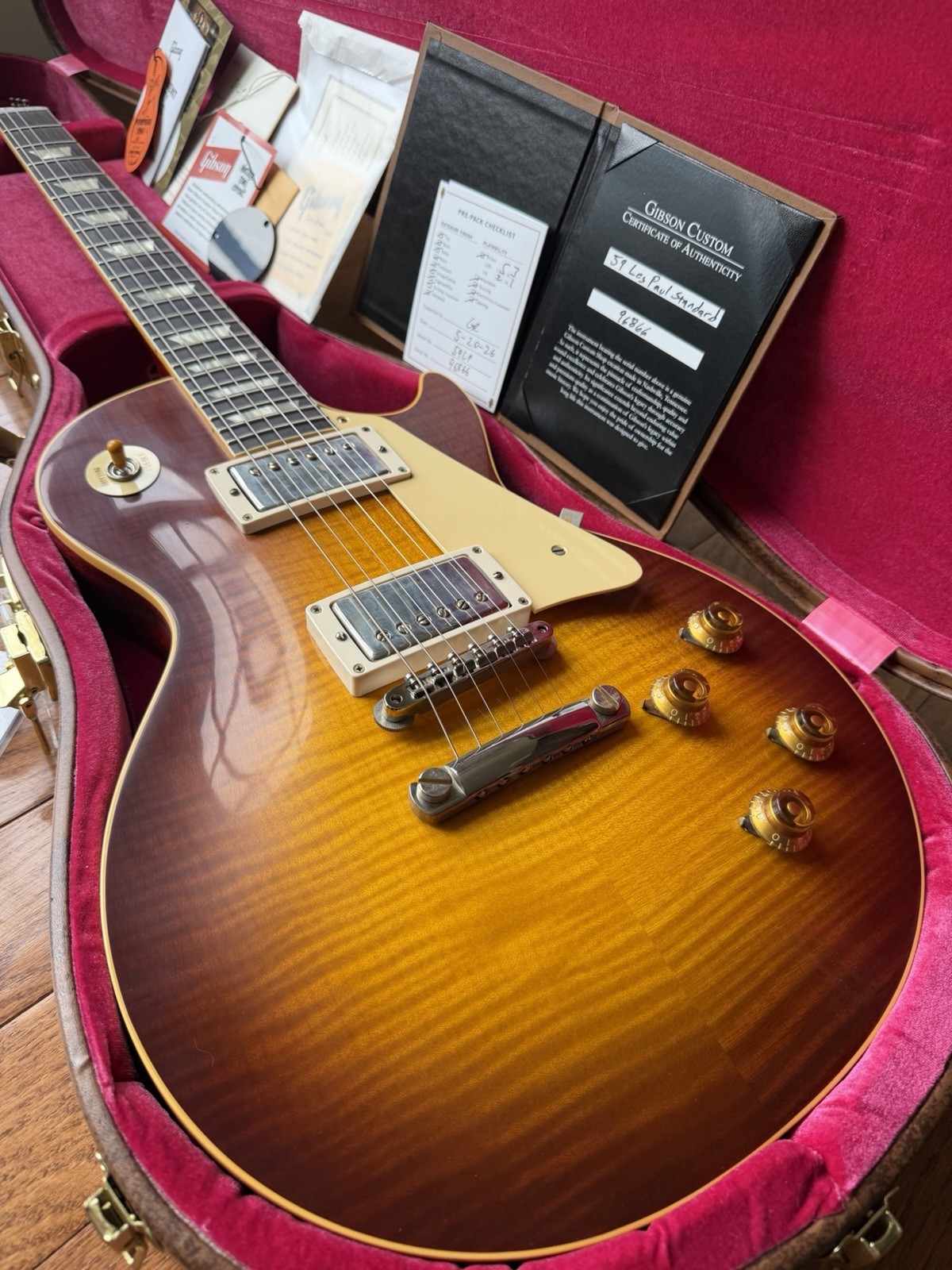 2026 Gibson Custom Shop Les Paul Standard ‘59 Reissue R9 VOS – Iced Tea Burst
