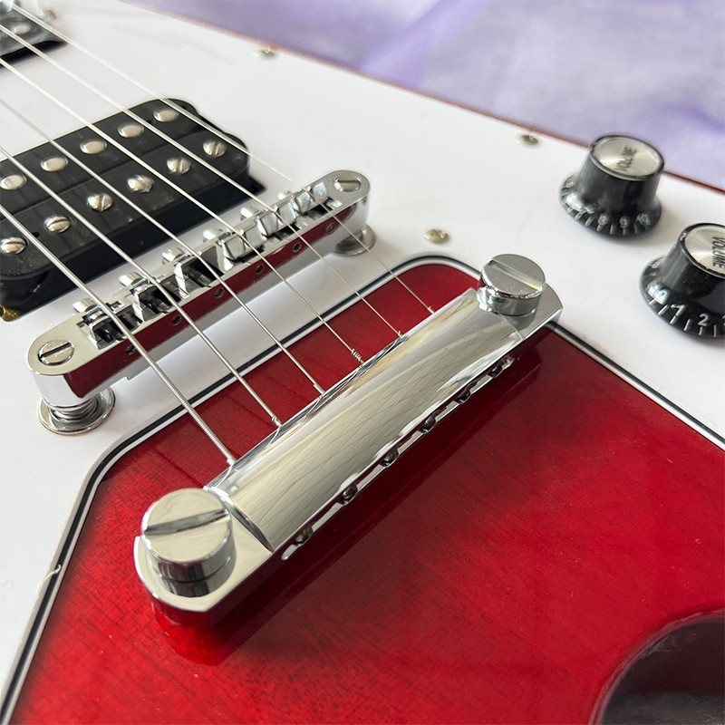 Clearance electric guitar, solid wood with silver hardware, free shipping