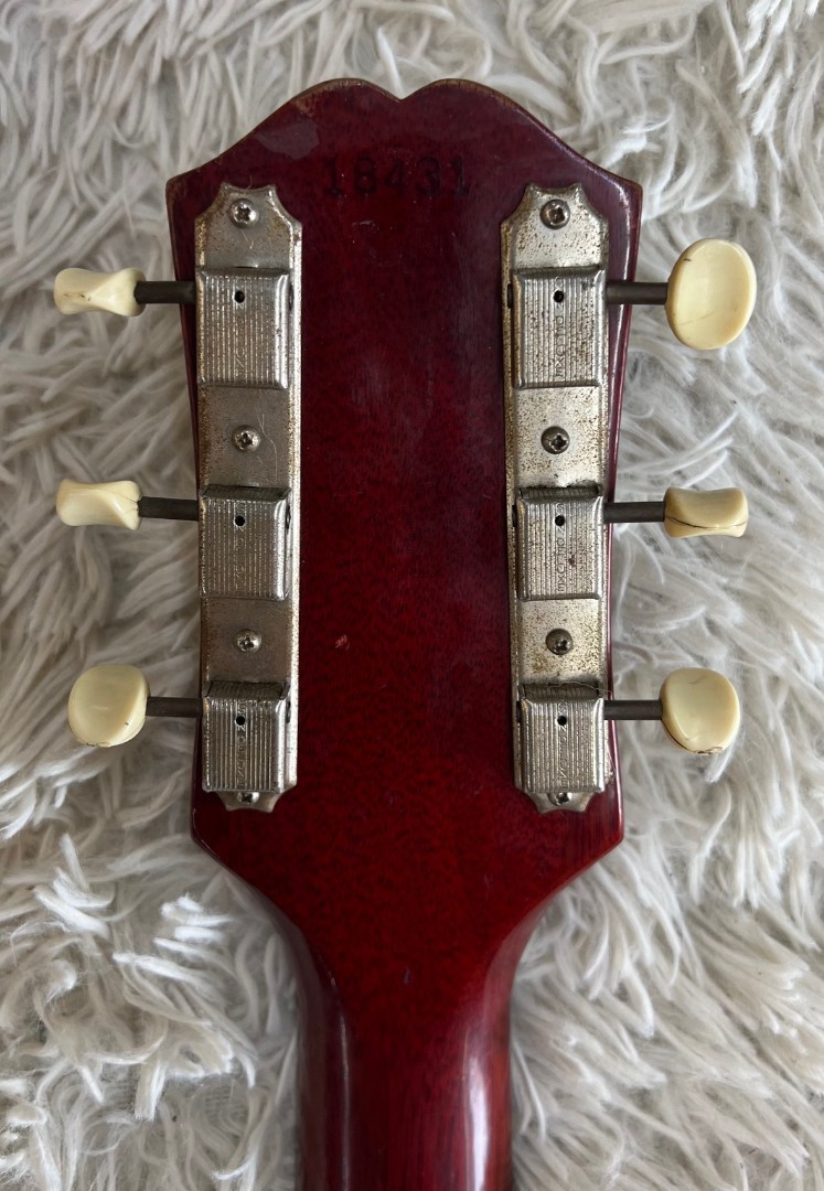 1961 Epiphone Coronet Solid Body Electric Guitar – Dark Cherry with P-90 & Case