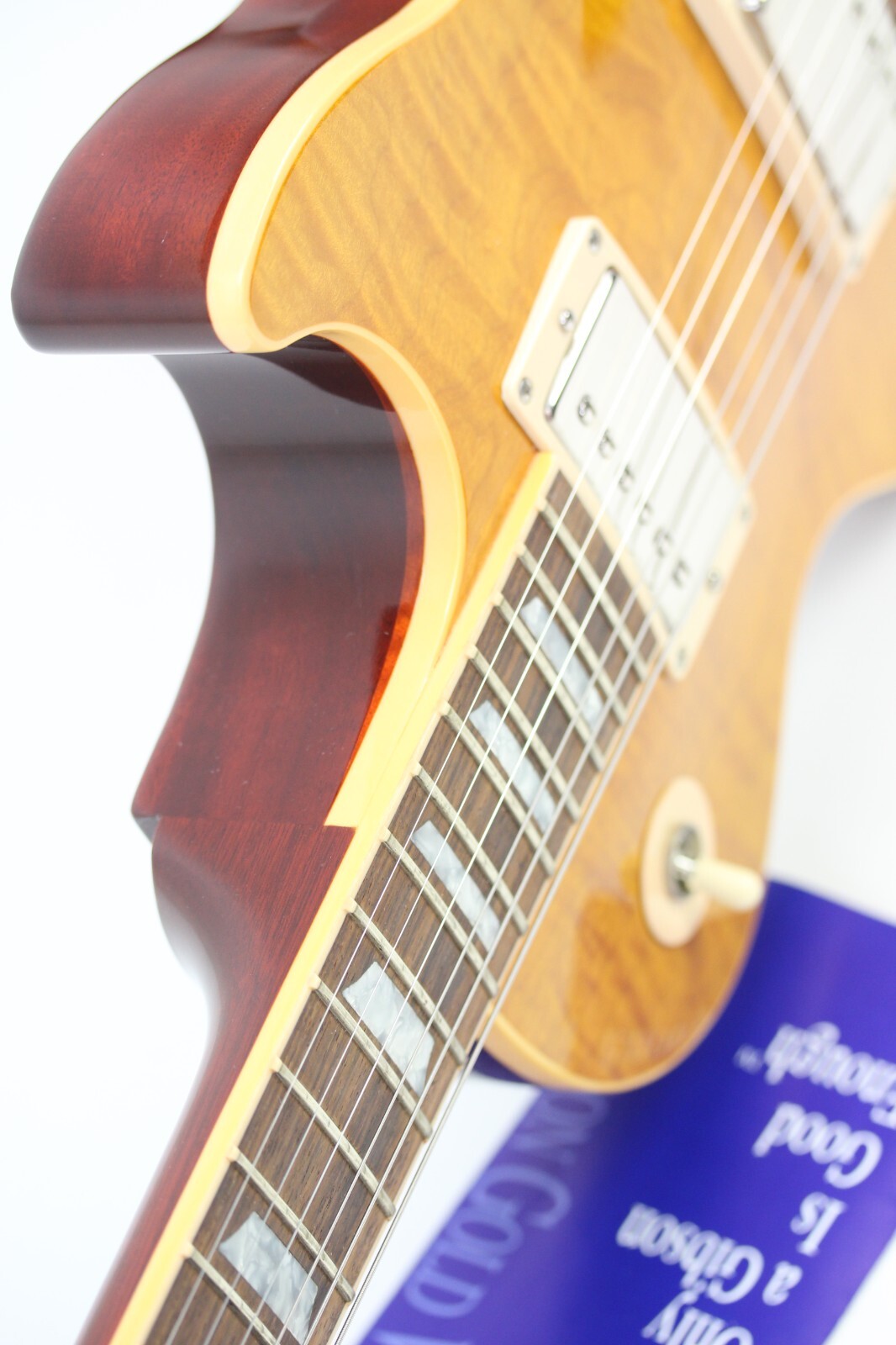 2002 GIBSON LES PAUL STANDARD PLUS AAA ROCK MAPLE TOP MINT TRASNS AMBER