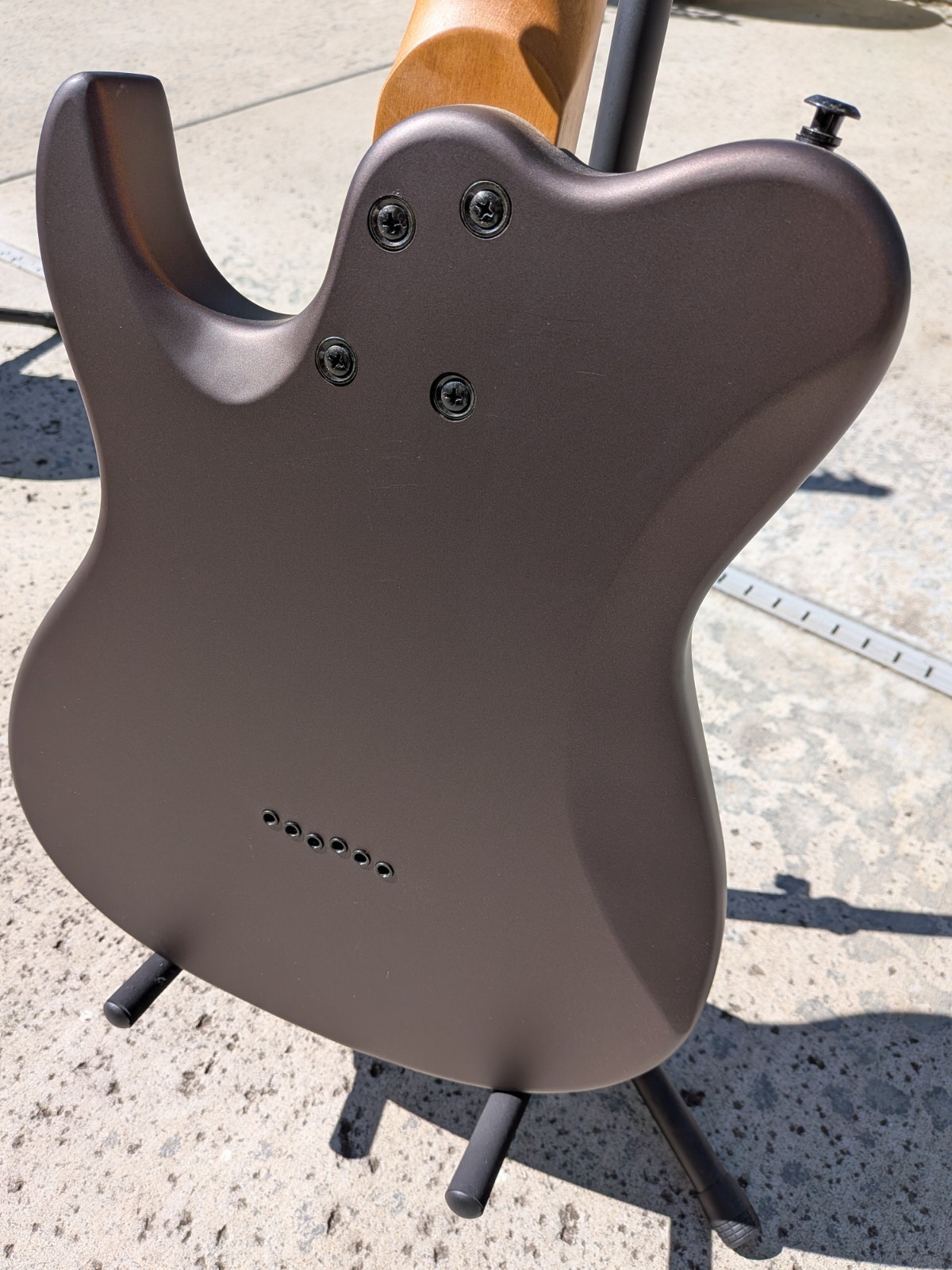 Grote GR-Modern-T electric guitar Pewter (matte metallic dark gray/brown)