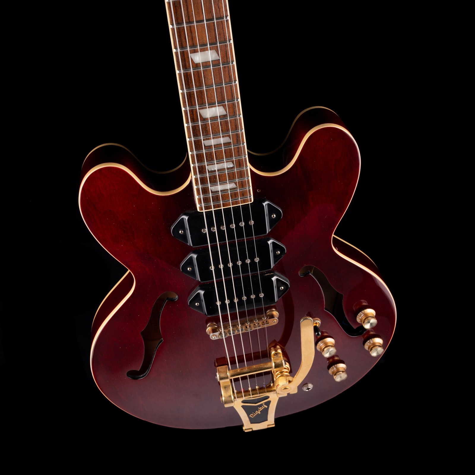 Pre-Owned 2009 Epiphone Riviera P93 WR Wine Red With OHSC