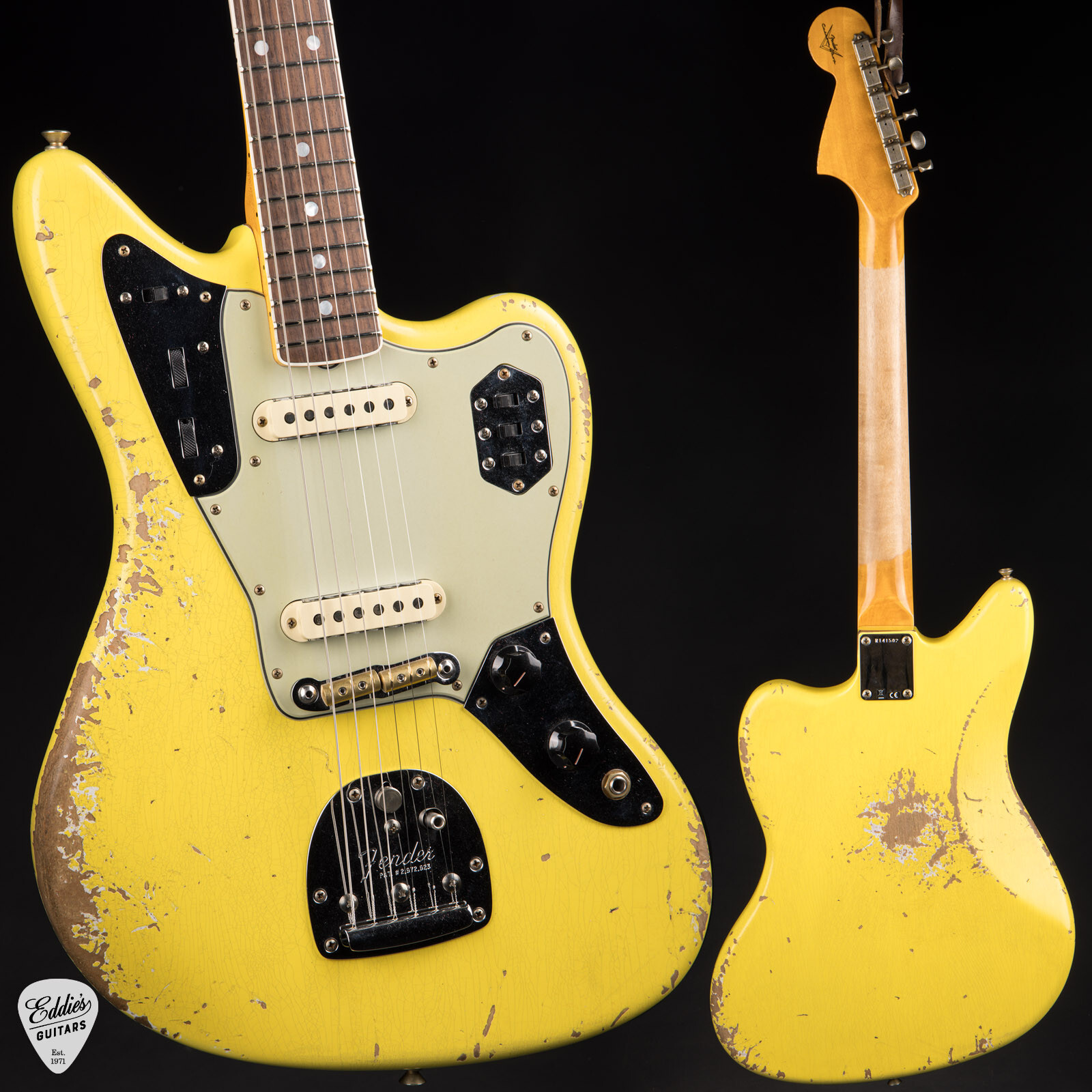 Fender Custom Shop 1965 Jaguar Heavy Relic – Faded Graffiti Yellow #R141502