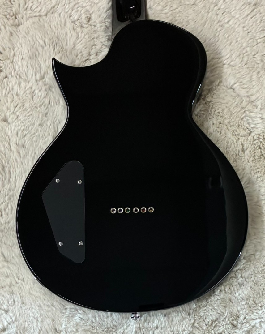 ESP LTD Deluxe Flat Top 6-String Electric Guitar, Black LEC01FTBLK