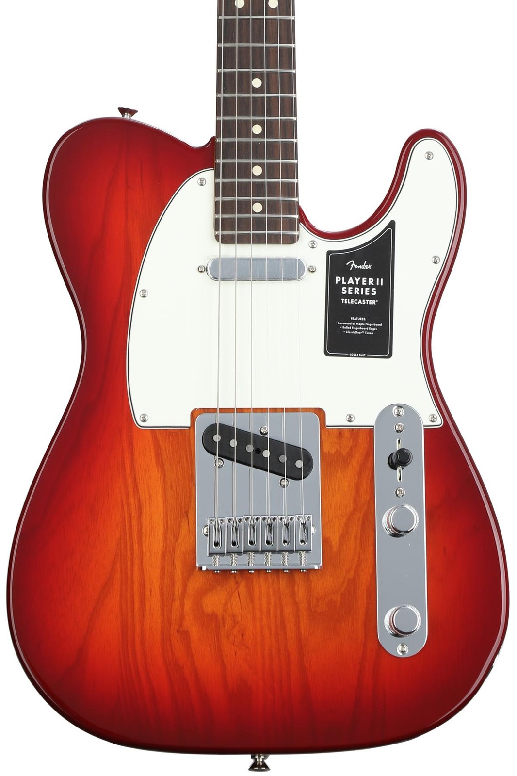 Fender Player II Telecaster Electric Guitar – Aged Cherry Burst with Rosewood