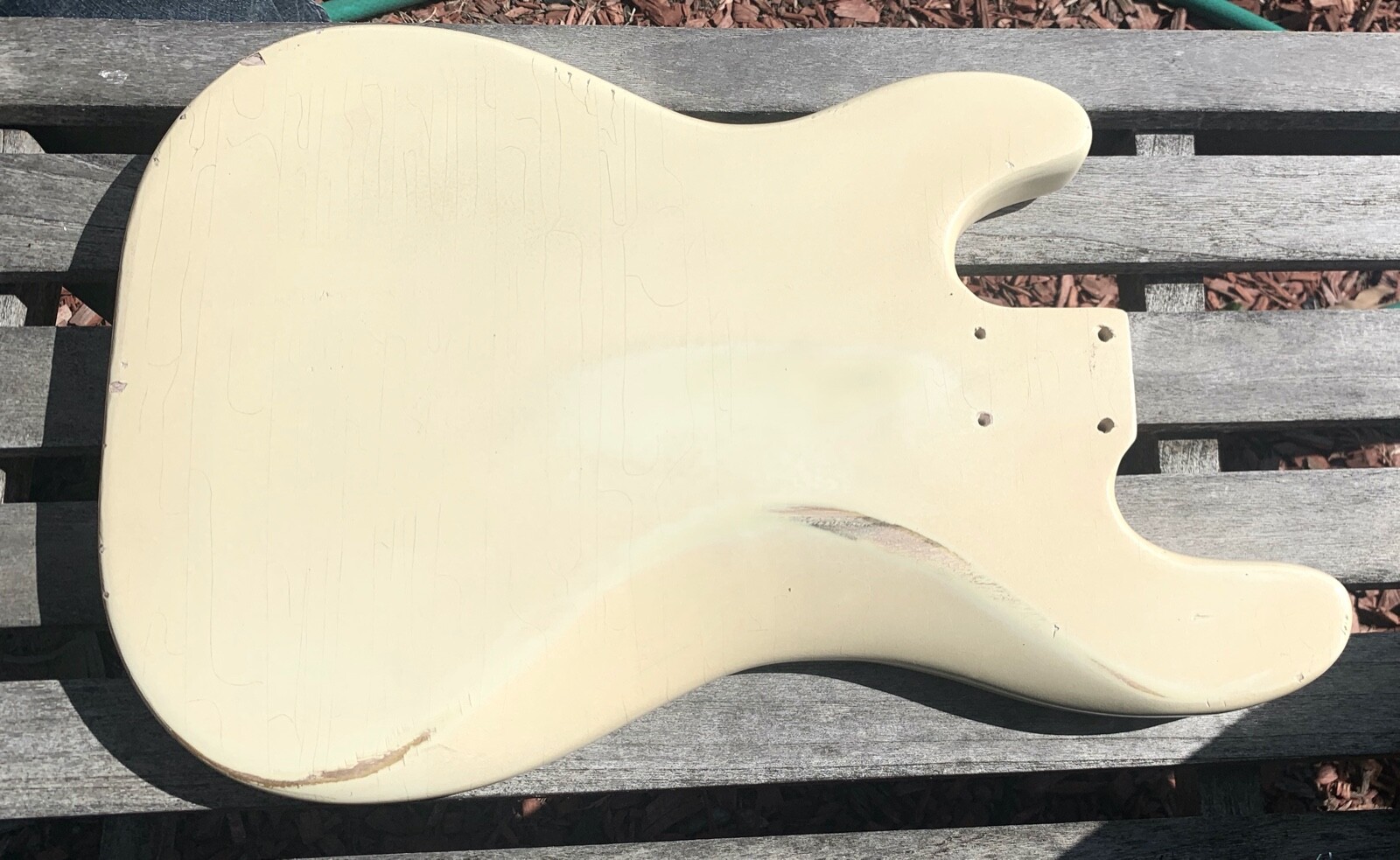 STRAT BODY LEFT HANDED RELIC 60s ALDER SSS NitroLacquer Olympic White JVGuitars