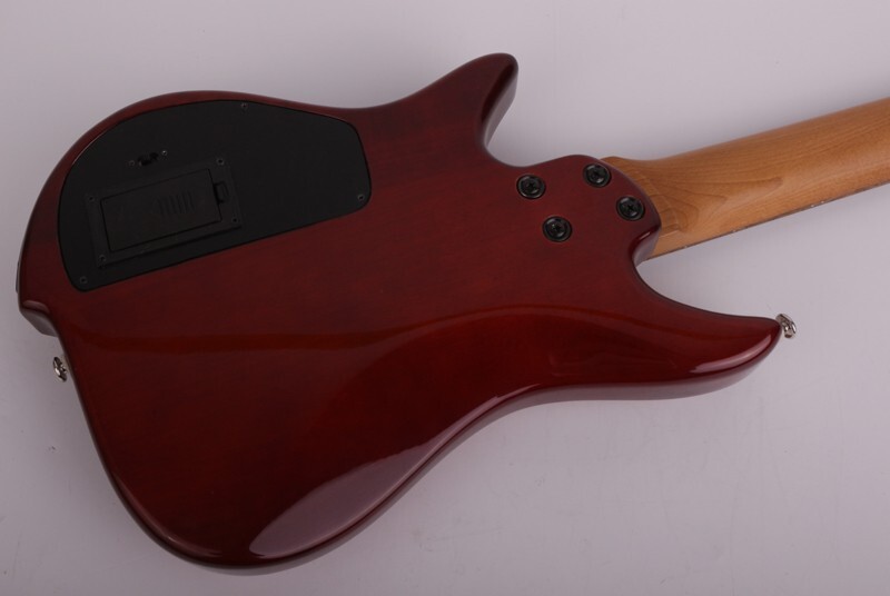 Headless electric guitar travel built in effect drum silent portable