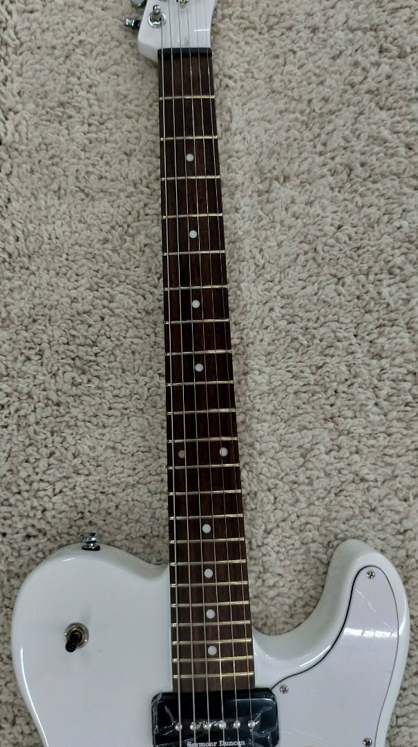 Fender Jim Adkins JA-90 Telecaster Thinline Electric Guitar, White Finish