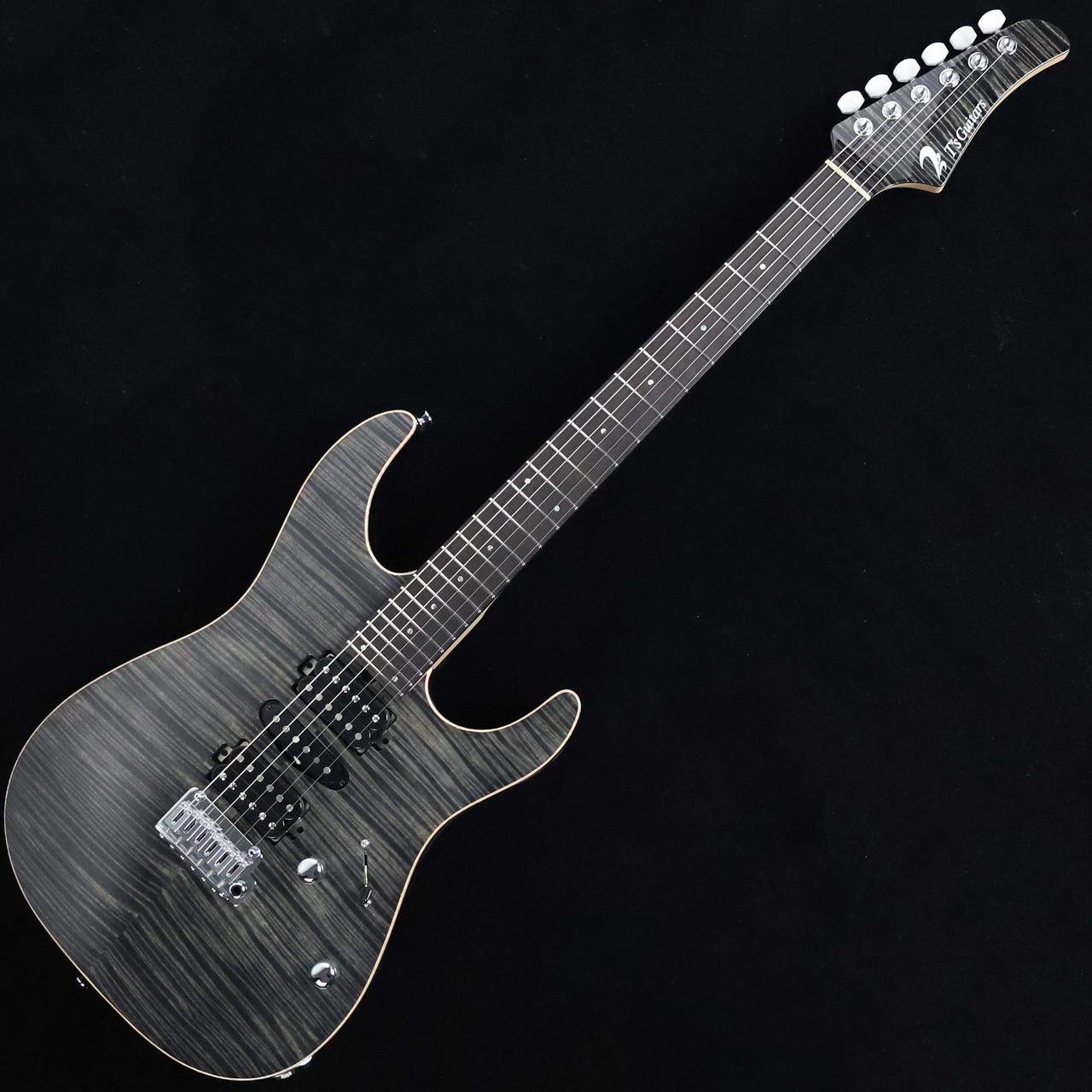 T’s Guitars DST-Pro24 Flame Top Trans Black 4A-5A Flamed Maple Used