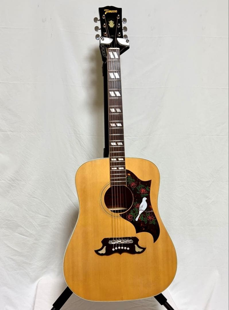[New strings replaced] Tomson acoustic guitar TG-250 DOVE type Kiso Suzuki