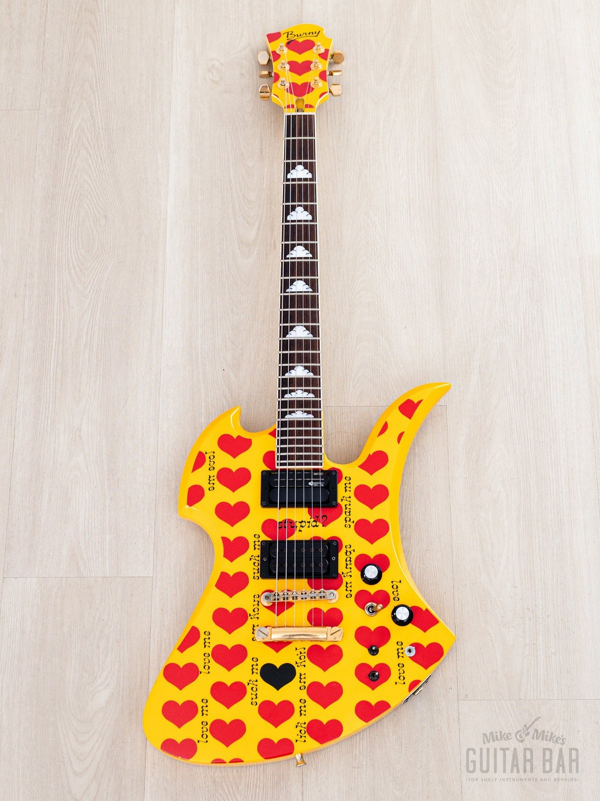 Burny Mockingbird MG-145S HY Hide X Electric Guitar w/ Sustainer, Japan