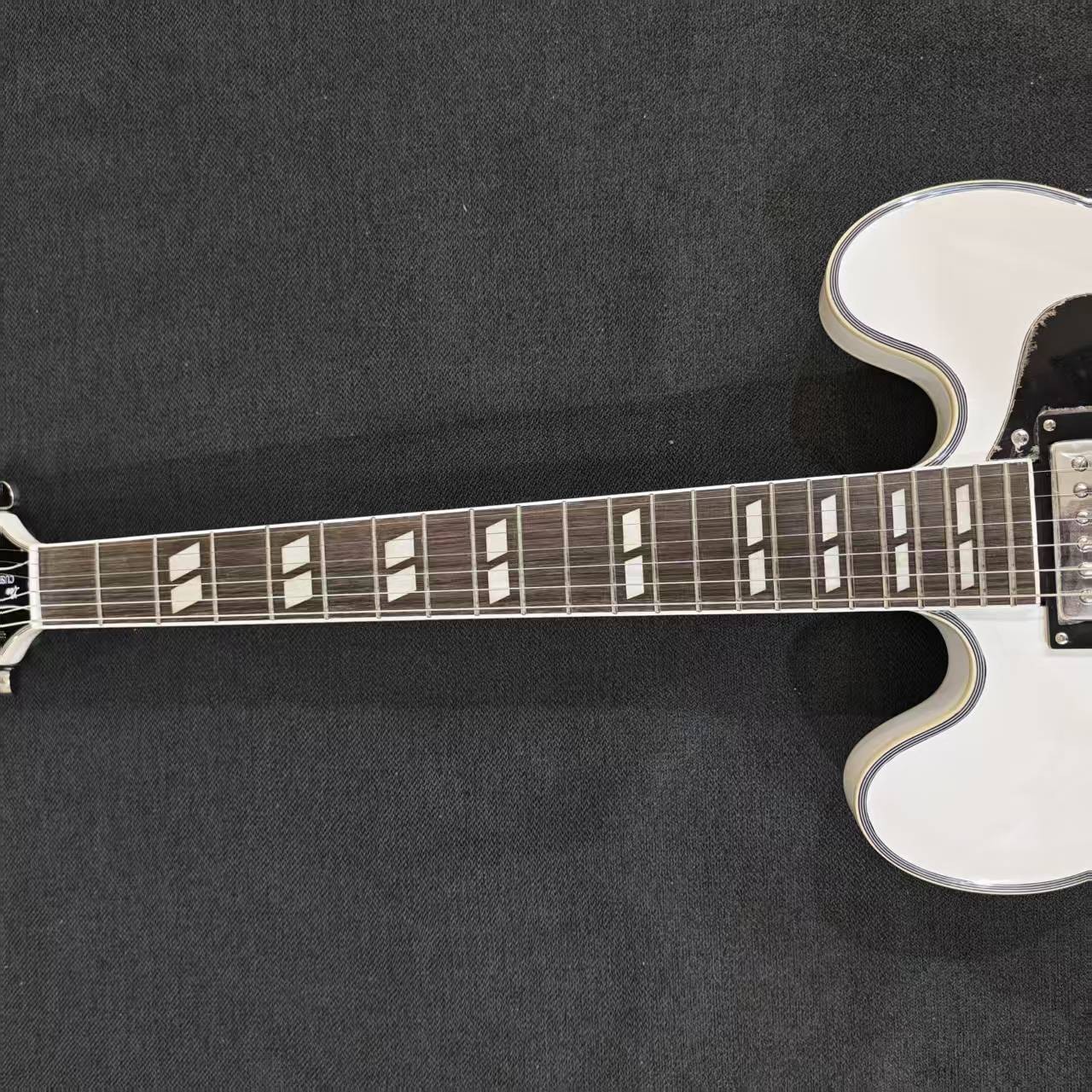 335-style Semi-hollow Alpine White Jazz Electric Guitar Chrome Hardware Ship US