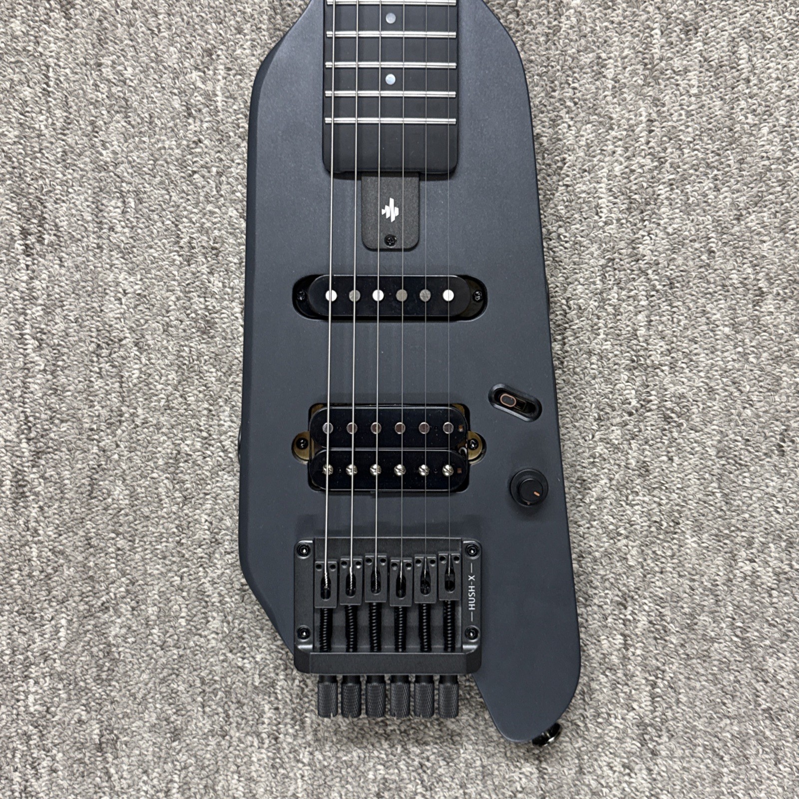 Donner HUSH-X Headless Electric Guitar + Gig Bag Headphone & Accessories | Black