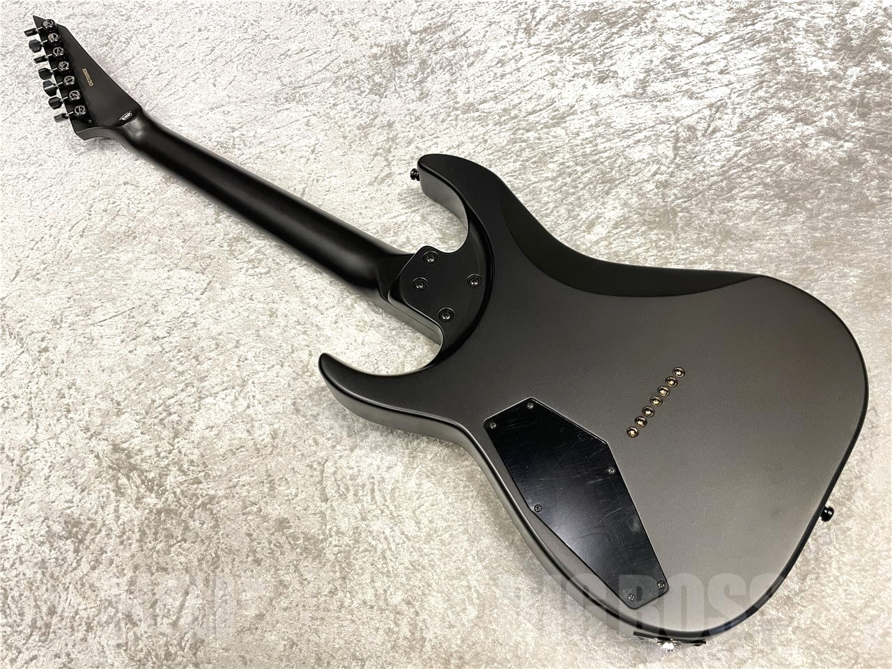 EDWARDS E-M-II-7 Metallic Black Satin Electric Guitar From Japan
