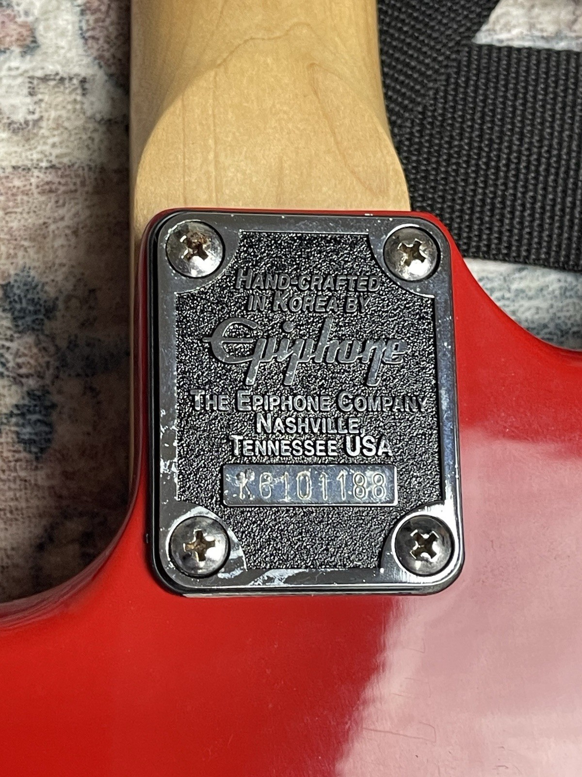 Vintage Epiphone Stratocaster S-series Apple Red White